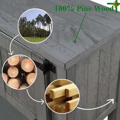 US Local 48-inch Solid Wood Sideboard Console Table