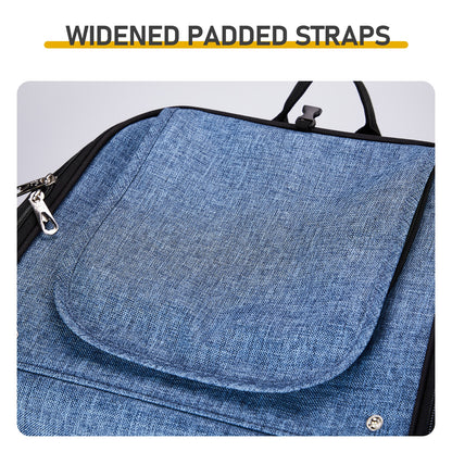 US Local Pet Carrier Backpack, Expandable Cat Dog Carrier With Back Extension, Breathable Mesh Travel Backpack For Small Dogs Cats, Soft-Sided Pet Backpack Holds Up To 26 Lbs