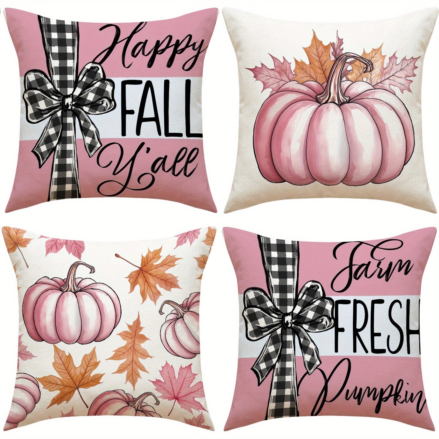 US Local 4PCS Fall Pillowcases