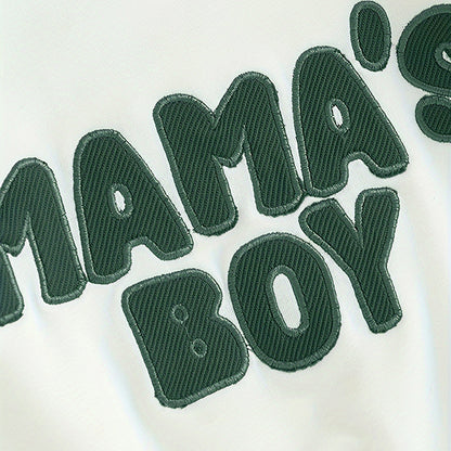 US Local Toddler Baby Boy Clothes 'Mama's Boy' Print Long Sleeve Sweatshirt Tops Trousers Set Casual Cute Outfit