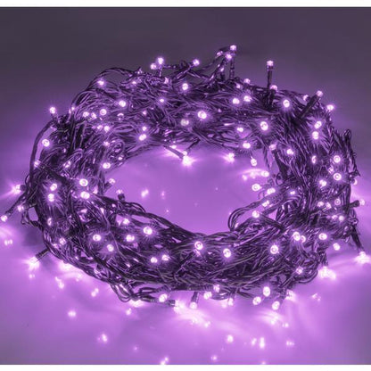 US Local 200 pcs 66ft Halloween Fairy String Lights 8 Lighting Modes Mini Plug-in String Lights Indoor And Outdoor Christmas Garden Wedding Party Decoration Purple