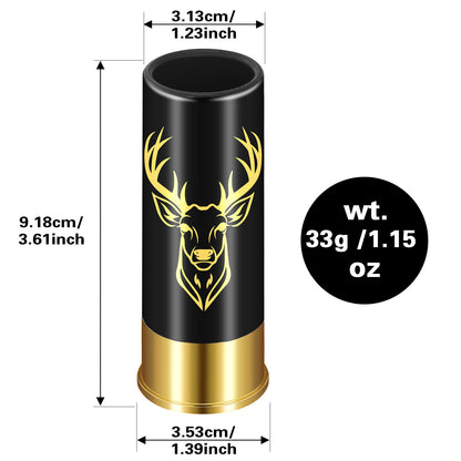 US Local 4 Deer Heads 1.5 Ounces - Reusable High-quality Plastic Bullet Cup, Suitable For Whiskey, Cocktails, And Wine, Perfect For Bars, Parties, And Gifts