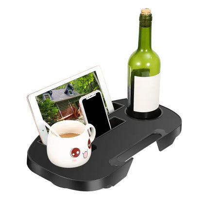 US Local Zero Gravity Chair Cup Holder Clip On Side Tray W Beverage Can Mobile Devices Slots
