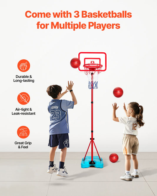 US Local Kids Basketball Hoop Height Adjustable Portable Basketball Court For Kid Outdoor