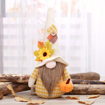 Harvest Maple Leaf Decoration Thanksgiving Faceless Doll