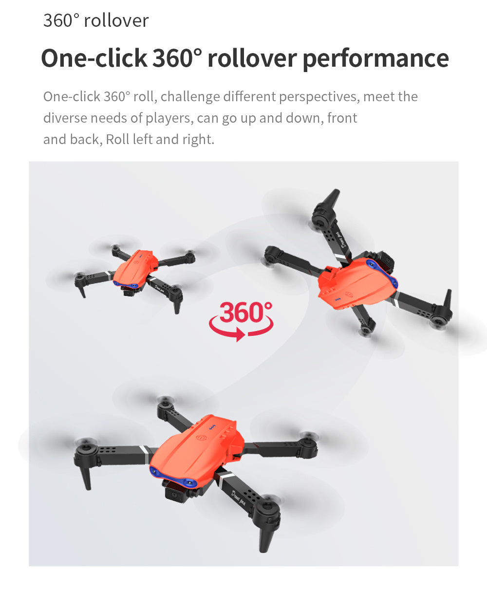 US Local The Battery Configuration Of The E99 Smart Camera Drone Features Real-time Image Transmission From A Single Camera. It Has One-click Touch And Landing Functions. This Is A Foldable Remote-controlled D