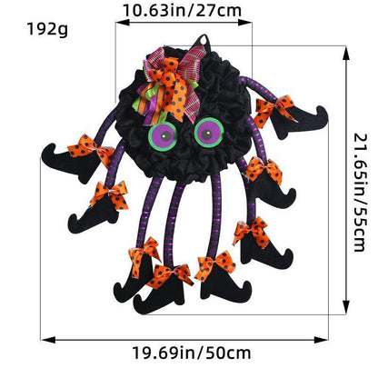 US Local Creative Halloween Multi-legged Spider Door Hanging Wreath Party Decorations