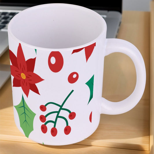POD US Local White mug with full print, Christmas Red Green 0054