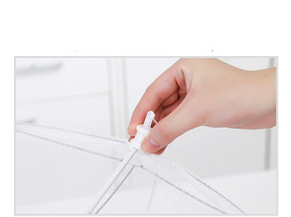 White Large Rectangular Dish Cover With Removable And Washable Mesh