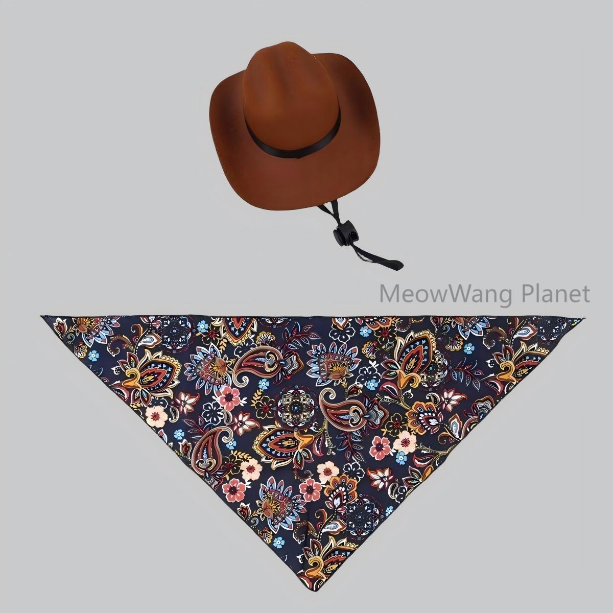 US Local Dog Cat Collar Dog Cat Bandana Handmade Premium Quality Cute Pet Hat Scarf Set For Cats Small Dogs Adorable Mini Costume Accessory For Photos Soft Cozy Pet Headgear For Halloween Christmas Daily Dress