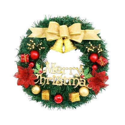 1 Piece Of 24-inch Bell-style Christmas Wreath, With Warm Light And Colored Light Options Available