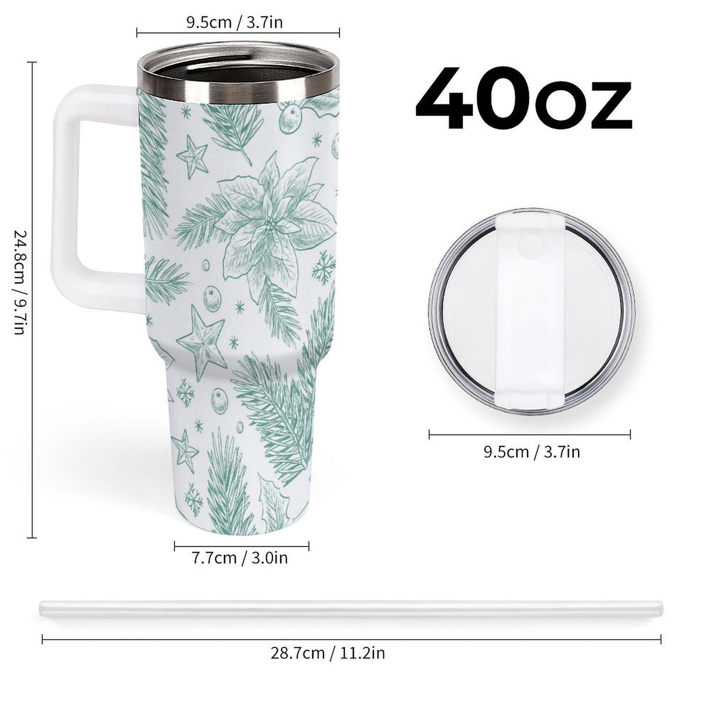 PHDT00283 POD US Local Tumbler 40 oz Large Capacity Car Cup Christmas Autumn Food