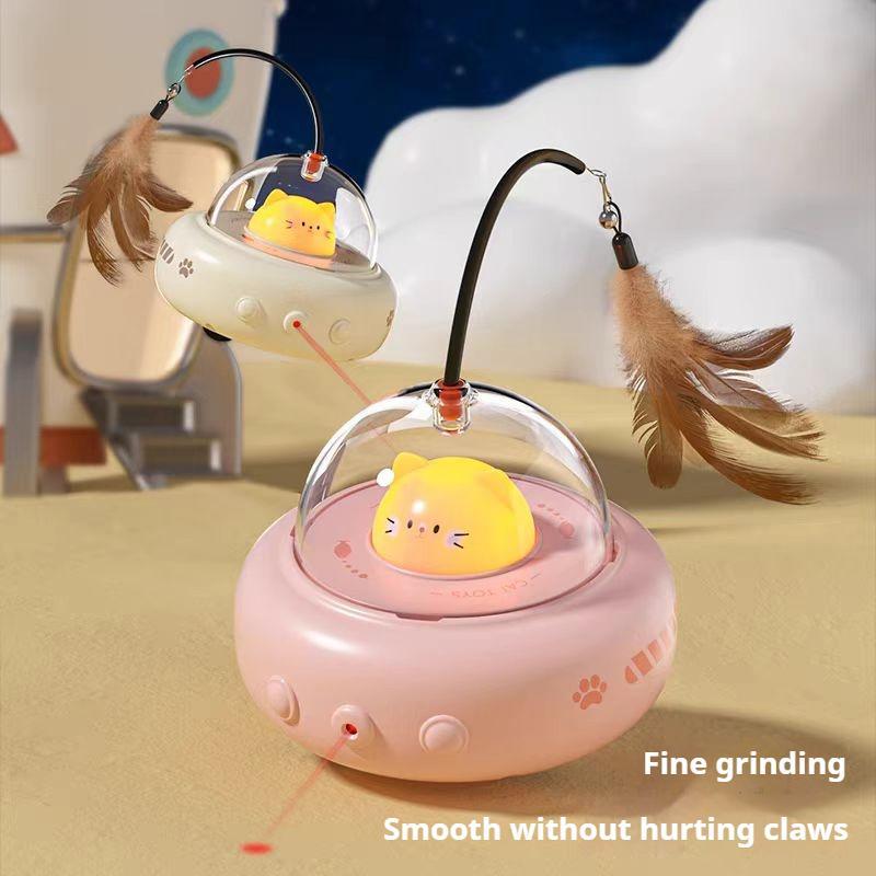 US Local Smart Electric Cat Car With Automatic Laser Pointer - Cat Fun, Energy-Saving Product