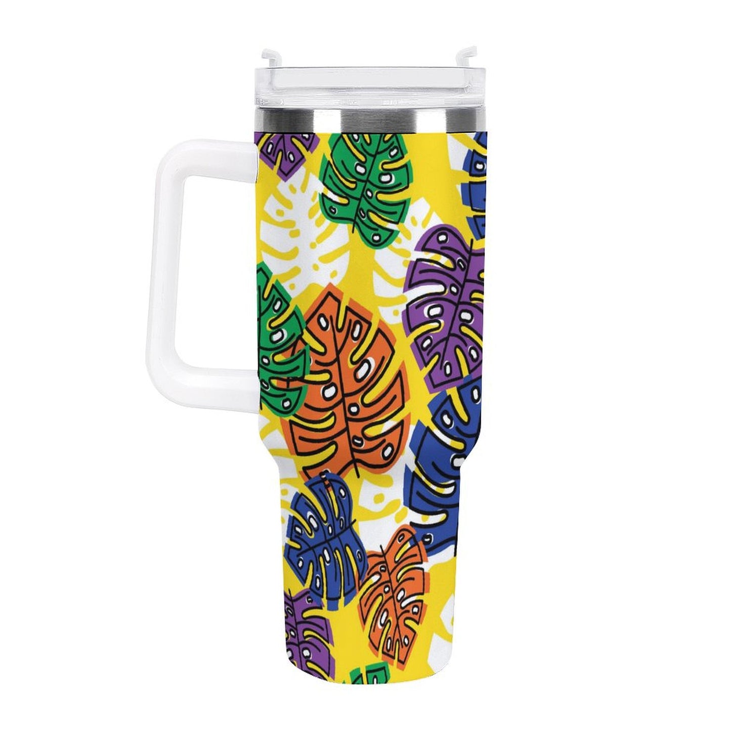 PHDT00391 POD US Local Tumbler 40 oz Large Capacity Car Cup Leaves