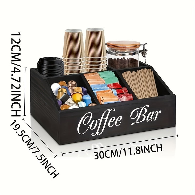 US Local Durable Wooden Divider Coffee Capsule Organizer, Suitable For Coffee Shops, Kitchens, And Offices, Coffee Bar Accessories, Kitchen Accessories.