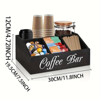 US Local Durable Wooden Divider Coffee Capsule Organizer, Suitable For Coffee Shops, Kitchens, And Offices, Coffee Bar Accessories, Kitchen Accessories.
