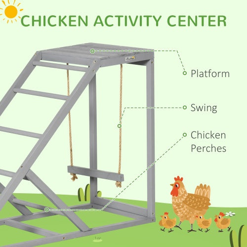 US Local Swing Set With Chicken Perch And Hen Ladder, Chicken Coop Toys