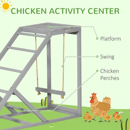 US Local Swing Set With Chicken Perch And Hen Ladder, Chicken Coop Toys