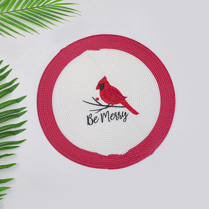 Creative Christmas PVC Embroidered Placemat