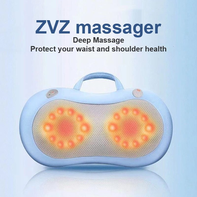 US Local Massage The Back And Neck With Heated, Kneading Deep Tissue Massage Pillows