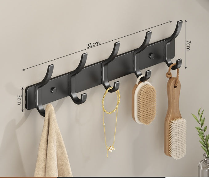 UK Local 1 pc Wall Mount Coat Rack Thickened Cloth Hook Bathroom Sticky Hook Towel Cloth Wall Hanger Iron Crafts For Wall Hanging