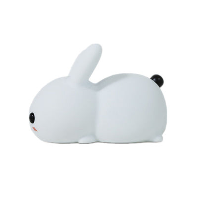 US Local Colorful Rabbit Silicone Night Light Led Cute Charging Jade Rabbit Shooting Light