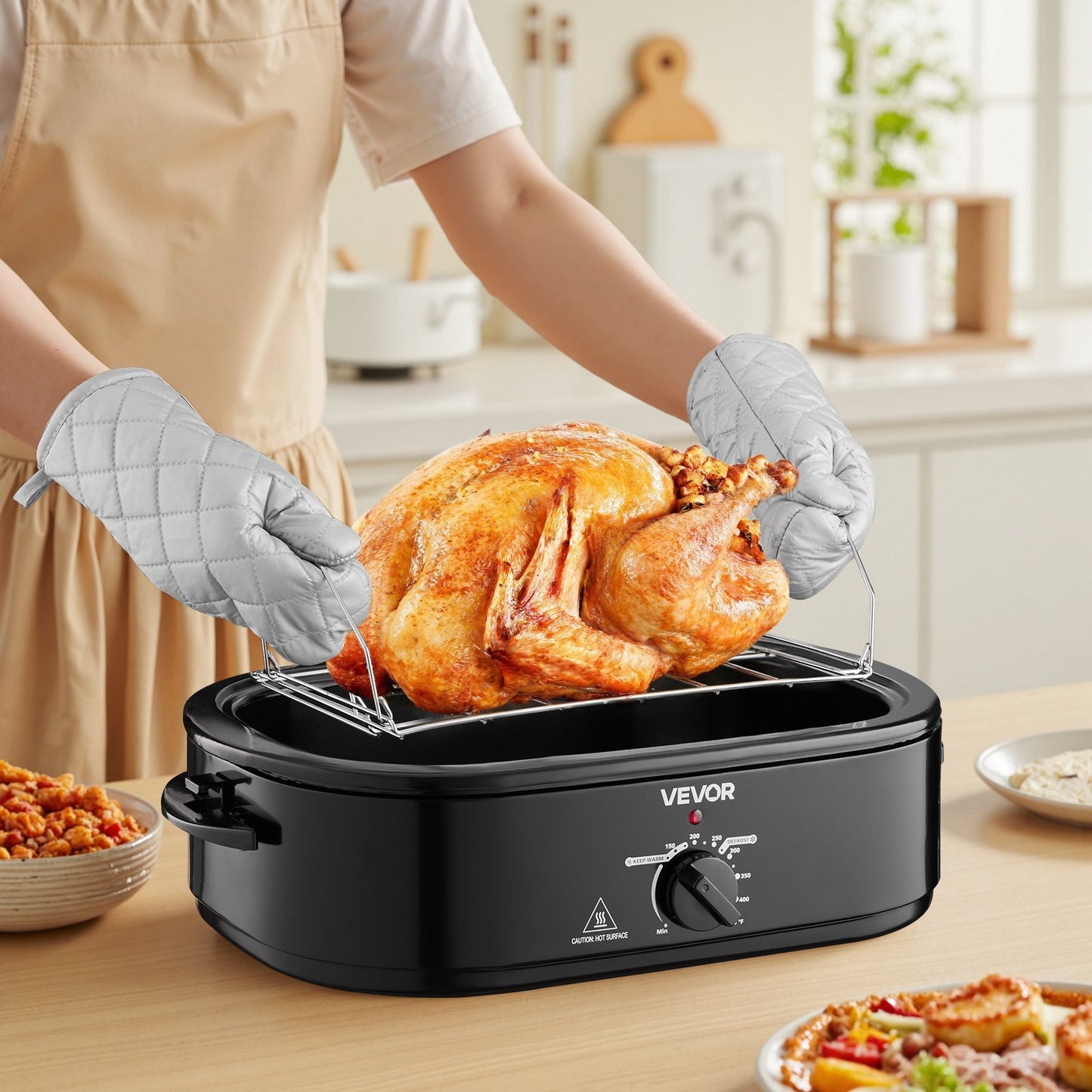 US Local Electric Roaster Oven 18QT Electric Turkey Roaster With Self-Basting Lid