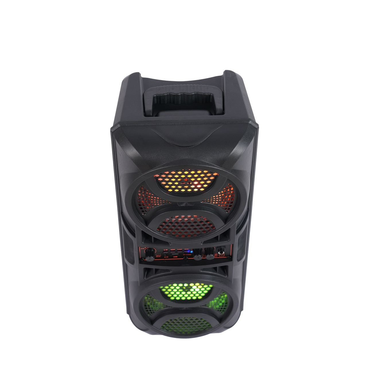 US Local Portable Square Dance Double 65-inch RGB Large Volume High Sound Quality Plug-in Card Bluetooth Speaker