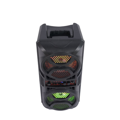 US Local Portable Square Dance Double 65-inch RGB Large Volume High Sound Quality Plug-in Card Bluetooth Speaker