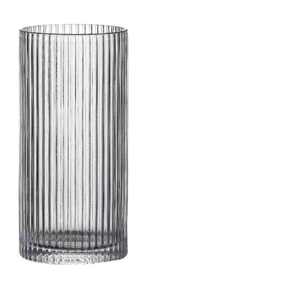 Single-layer Style Simple Striped Glass Cup