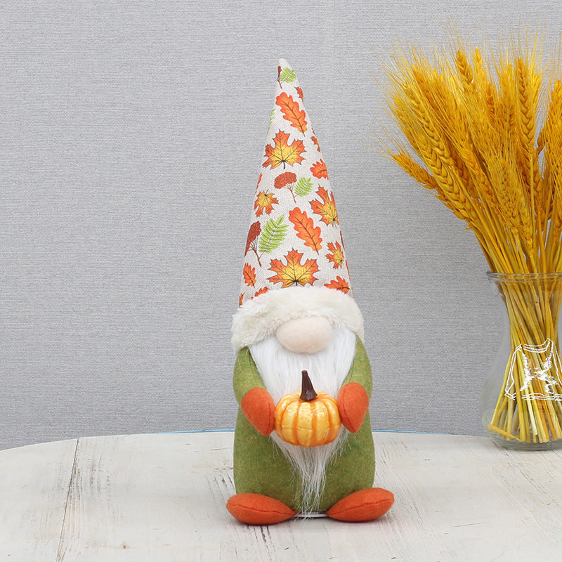 Harvest Thanksgiving Decoration Supplies Rudolf Doll Glowing Decoration Props