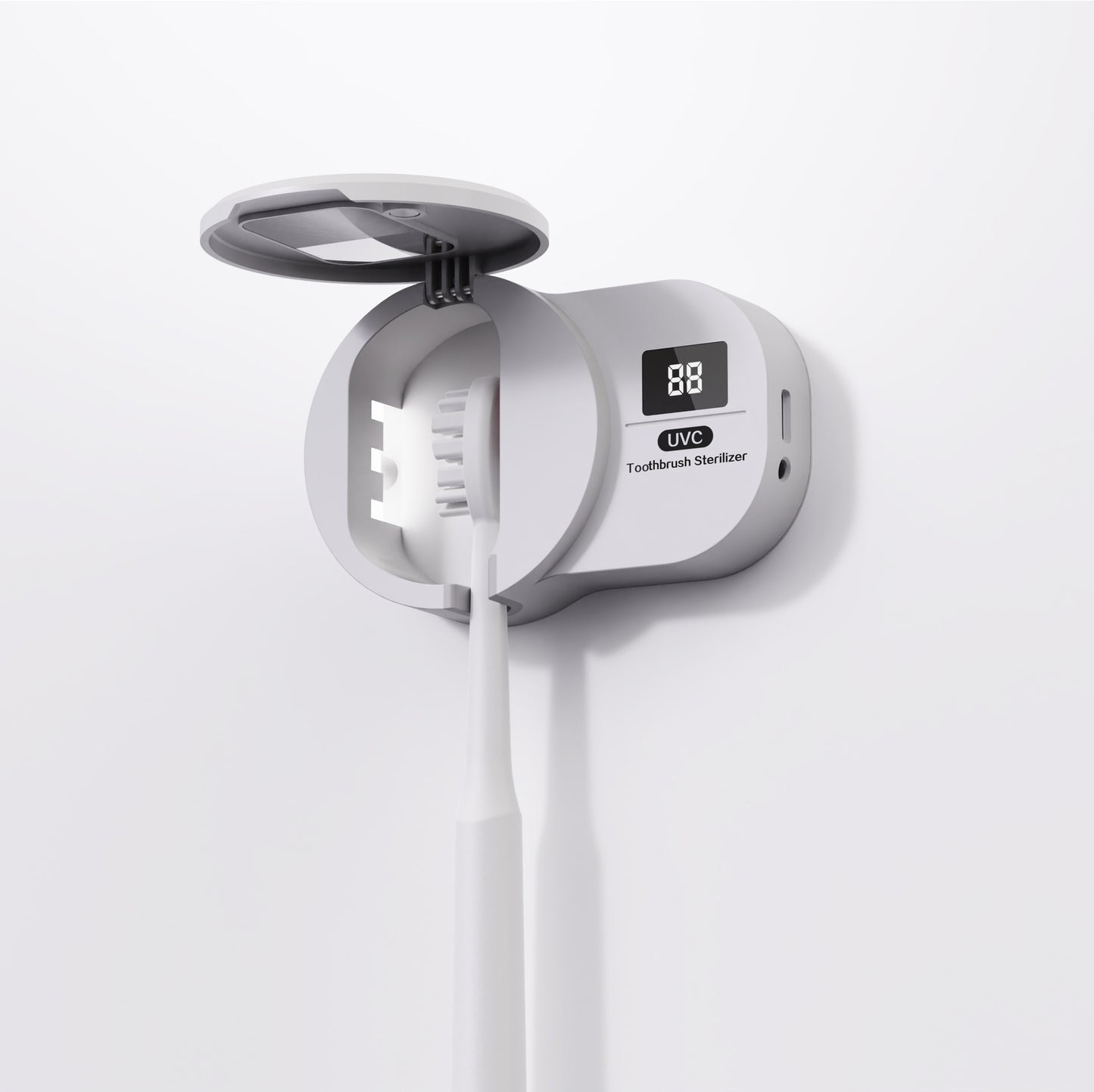 Single Toothbrush Sterilizer Intelligent Uv Uv Drying Sterilization Toothbrush Disinfection Box Toothbrush Holder In Bathroom