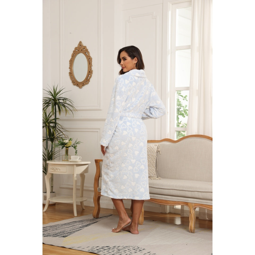 US Local RONGTAI - Soft Fleece Robes For Women, Lightweight And Warm, Spa & Bath Robes For Mom, Wife & Friend