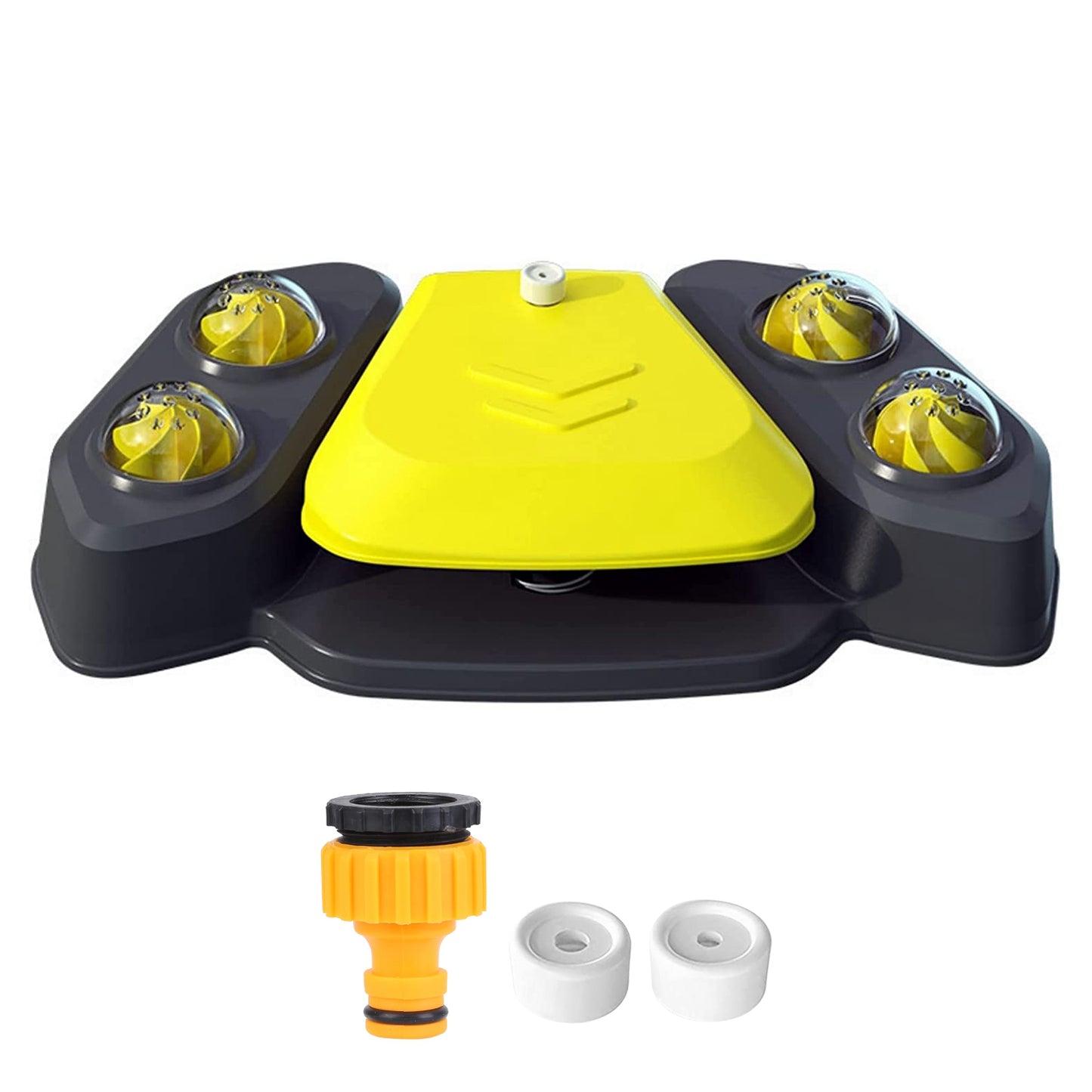 US Local Blue-Yellow Color Options -- 1Pc Dog Water Fountain Multifunctional Automatic Pet Water Dispenser Outdoor Step-on Activated Sprinkler For Drinking Shower Fun