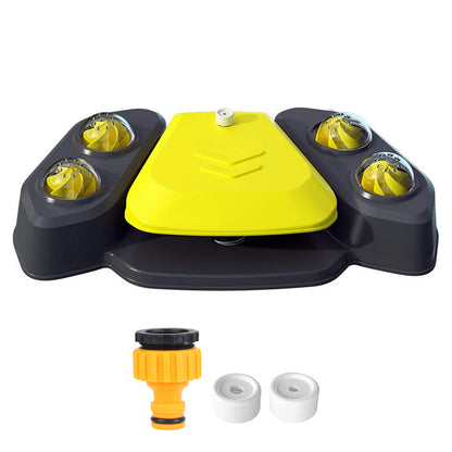 US Local Blue-Yellow Color Options -- 1Pc Dog Water Fountain Multifunctional Automatic Pet Water Dispenser Outdoor Step-on Activated Sprinkler For Drinking Shower Fun