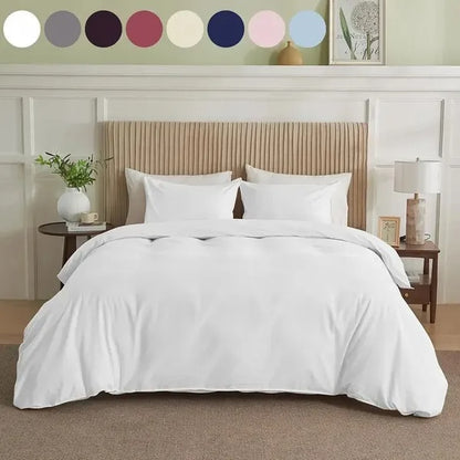 US Local Serta Simply Clean Pleated Duvet Cover Queen