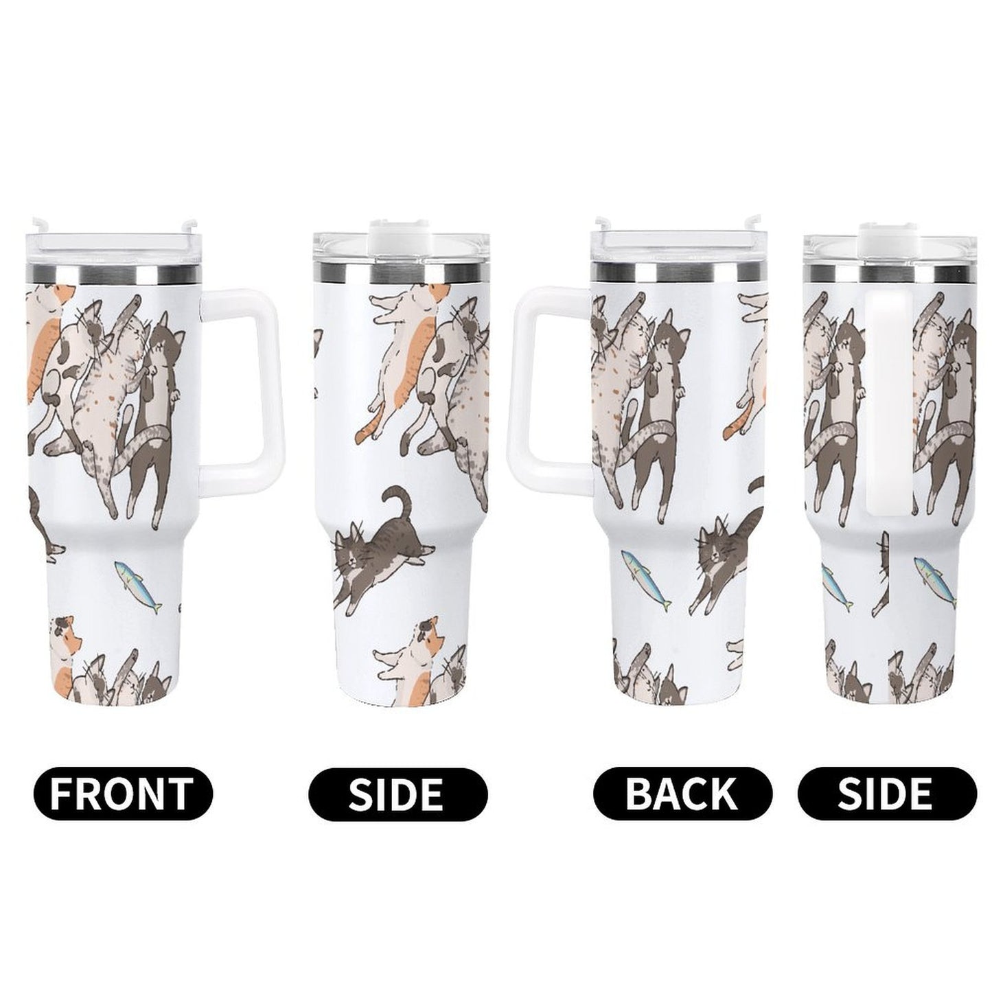 POD US Local Tumbler 40 oz Large Capacity Car Cup Cat 07