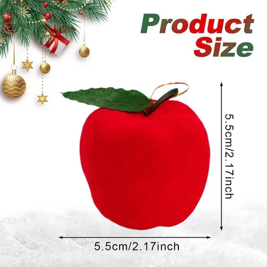 US Local 12Pcs Mini Christmas Ornament 2.1in Foam Red Ball Ornament Pendants Xmas Tree Hanging Decorations For Holiday Party Supplies