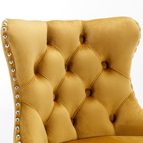 US Local Swivel Velvet Barstools Adjusatble Seat Height From 25-33 Inch Gold,Set Of 2