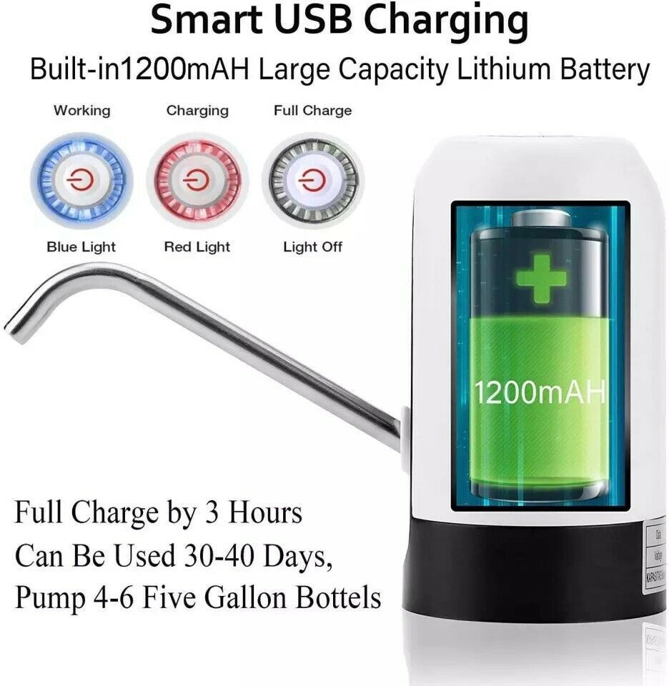 USA Local Water Bottle Electric Automatic Universal Dispenser 5 Gallon USB USB Water Dispenser Automatic Drinking Water Bottle