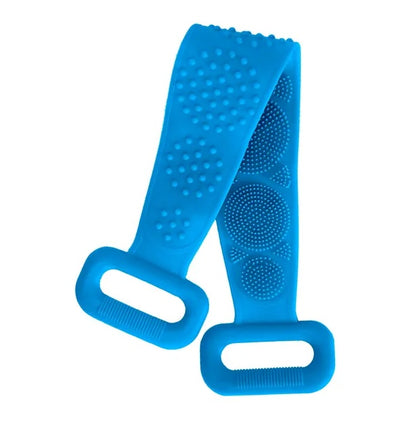 US Local Silicone Back Scrubber Belt For Shower Exfoliating Foaming Body Wash Strap Brush Bristles Massage Dots