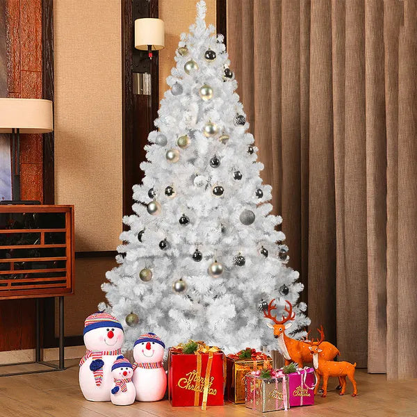 US Local 5ft Unlit White Halloween Christmas Tree With 498 Branch Tips For Holiday Decoration