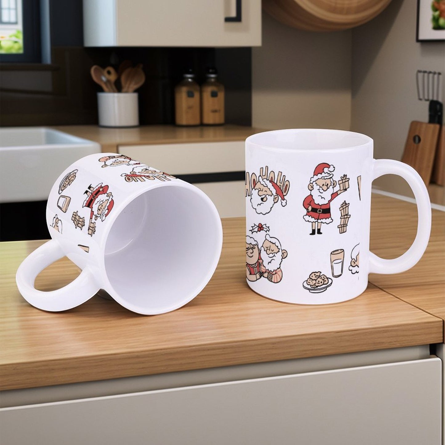 POD US Local White mug with full print, Christmas, Santa 0038