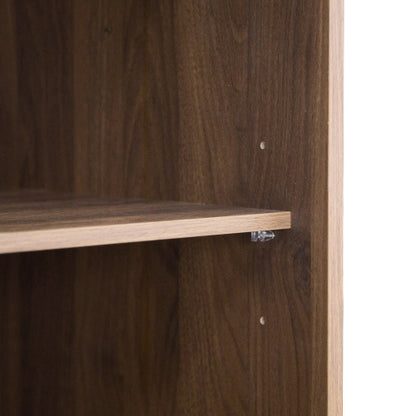 US Local Tall Bedroom Armoire Wardrobe Closet Clothing Storage Cabinet With Hanging Rod Barn Door Drawers Open Shelves