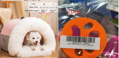 New Splice Portable Pet Nest Portable Autumn And Winter Warm Dog Nest Moisture-proof Long Fur Cat Nest Pet Nest