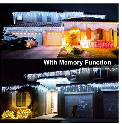 US Local Curtain Icicle Lights Wedding Party LED Fairy Christmas Indoor Outdoor