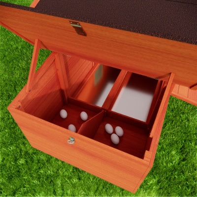 US Local Large Wooden Chicken Coop Outdoor Hen House Poultry Cage For Outdoor With 2 Sides Nesting Boxes,2 Free-range Doors Leakproof Tray