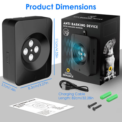 US Local 1Pc Ultrasonic Anti Barking Device Indoor Outdoor Dog Bark Control With 3 Frequency Levels Max 32.8Feet Sensing Distance For Most Dog Sizes
