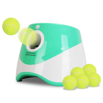 US Local 1Pc Automatic Dog Ball Launcher Included 6 Tennis Balls Dog With 3 Adjustable Launch Distance Interactive Ball Thrower Fetch Machine For Small Medium Dogs