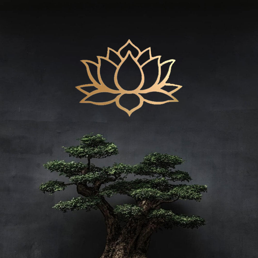 US Local Stunning Large Lotus Metal Wall Art ¨C Modern Living Room Decor & Fabulous Bridal Shower Gift.Wall Sculptures-